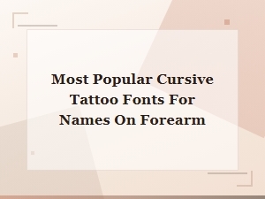 Best Cursive Tattoo Fonts for Names on the Forearm