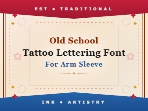 Old School Tattoo Lettering Fonts for Arm Sleeve Designs